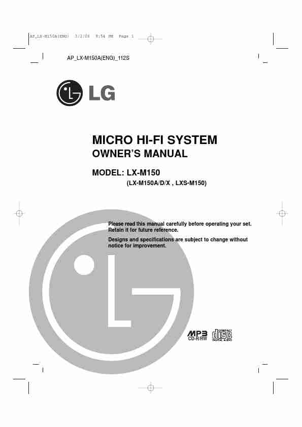 LG Electronics Stereo System LX-M150-page_pdf